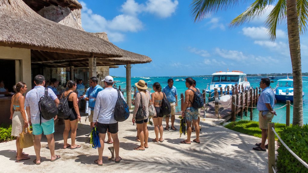 ferry times check in rules