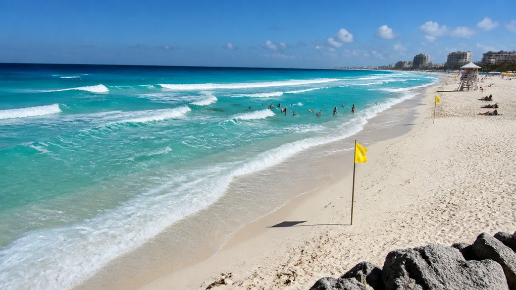 respect strong currents swim cautiously