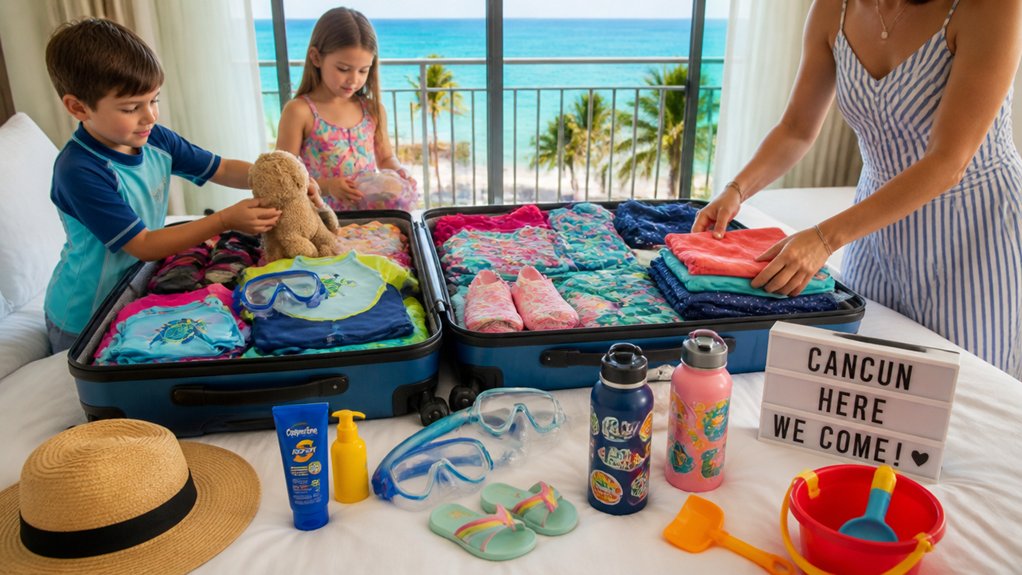 sun safe family beach essentials