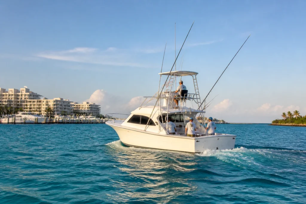 Private fishing charter departing from Cancun