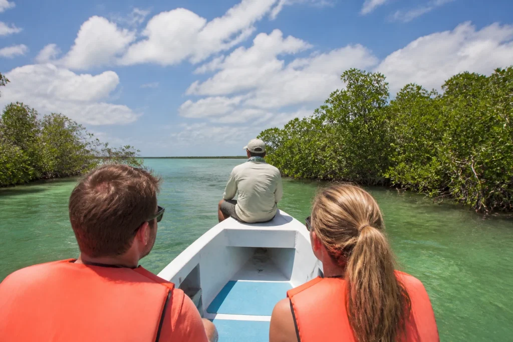 Guided self-drive speedboat outing on Nichupté Lagoon